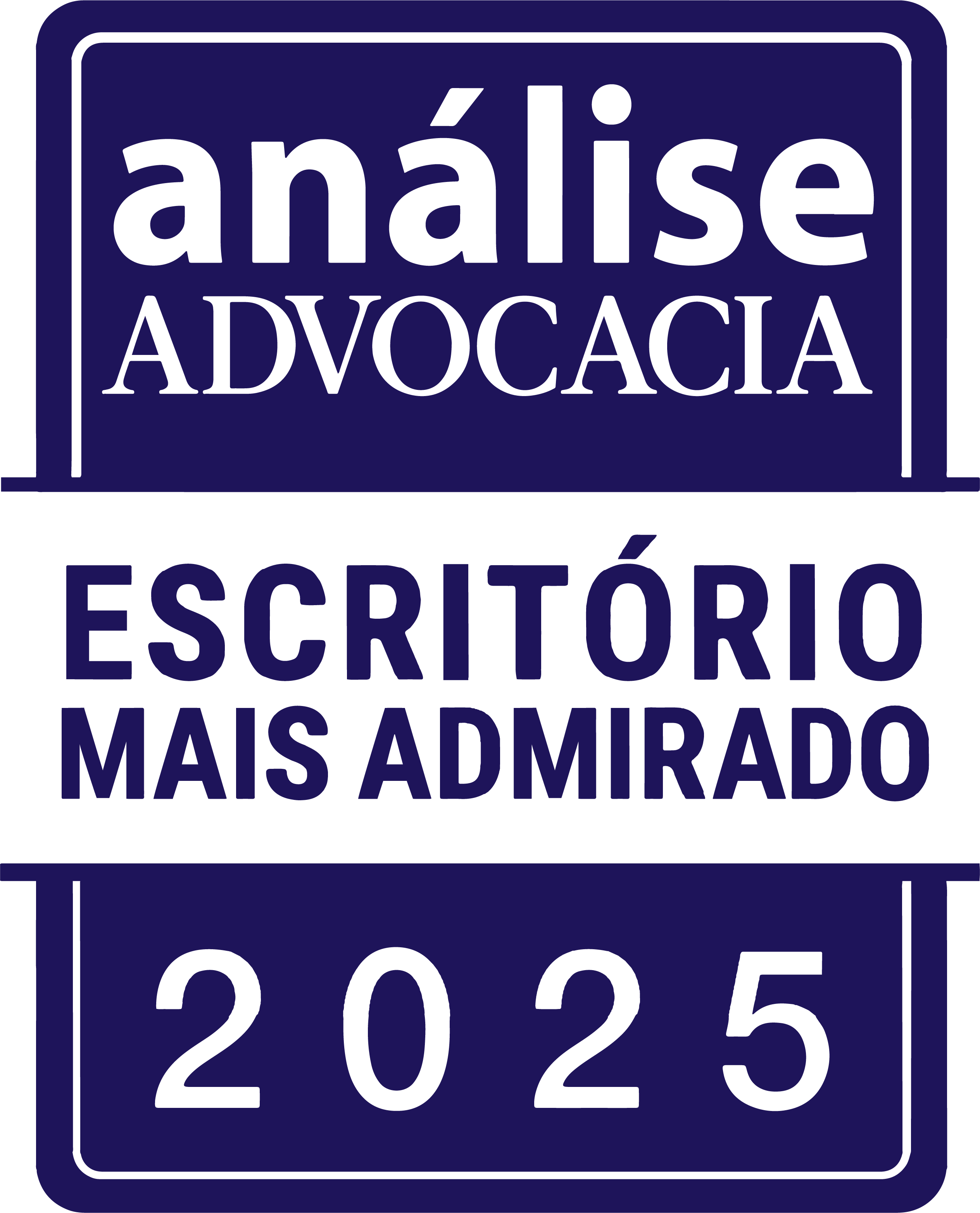 Selo Análise Advocacia Escritório Mais Admirado 2025